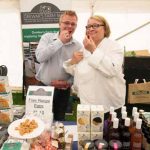 Perthshire On A Plate….05.08.16 
Celebrity chef Rosemary Shrager takes a tour of the trade stands in the Perthshire On A Plate marquee.
Picture by Graeme Hart.
Copyright Perthshire Picture Agency
Tel: 01738 623350  Mobile: 07990 594431