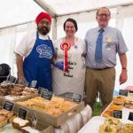 Perthshire On A Plate….05.08.16 
Celebrity chef Tony Singh takes a tour of the trade stands in the Perthshire On A Plate marquee.
Picture by Graeme Hart.
Copyright Perthshire Picture Agency
Tel: 01738 623350  Mobile: 07990 594431