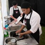 Perthshire On A Plate….06.08.16 
Perth College UHI students who were assiting the chefs
Picture by Graeme Hart.
Copyright Perthshire Picture Agency
Tel: 01738 623350  Mobile: 07990 594431