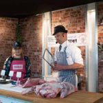 Perthshire On A Plate….05.08.16 
Butchery Demo by Beaton Lindsay
Picture by Graeme Hart.
Copyright Perthshire Picture Agency
Tel: 01738 623350  Mobile: 07990 594431