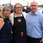 Perthshire On A Plate….05.08.16 
The two day food lovers event is organised by Perthshire Chamber of Commerce.
Chef Rosemary Shrager with sponsors Fiona Walker and David Keith from DWK
Picture by Graeme Hart.
Copyright Perthshire Picture Agency
Tel: 01738 623350  Mobile: 07990 594431