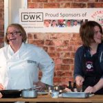 Perthshire On A Plate….05.08.16 
Celebrity chef Rosemary Shrager during her cookery demonstation with volunteer Helen Weir, at Perthshire On A Plate food festival held today and tomorrow at Perth Show. Tomorrow’s celebrity chef is Scottish Spice King Tony Singh.
Each day features a full demonstration programme of celebrity and top local chefs.    The two day food lovers event is organised by Perthshire Chamber of Commerce.
Picture by Graeme Hart.
Copyright Perthshire Picture Agency
Tel: 01738 623350  Mobile: 07990 594431