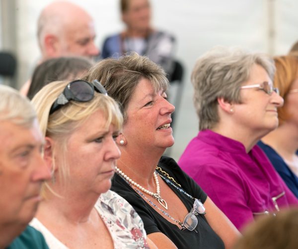 FREE TO USE PHOTOGRAPH.  Perthshire on a Plate..03.08.18
Chef Paul Rankin who officially opened the 2018 Perthshire on a Plate Festival. On his first ever visit to Perth Chef Paul Rankin spent the day doing cooking demonstrations, meeting local food and drink producers and chatting with the many visitors to Perth Show. The audience listen to Paul Rankins cokkery demo
for further info please contact Maureen Young on 07778 779888
Picture by Graeme Hart. 
Copyright Perthshire Picture Agency
Tel: 01738 623350  Mobile: 07990 594431