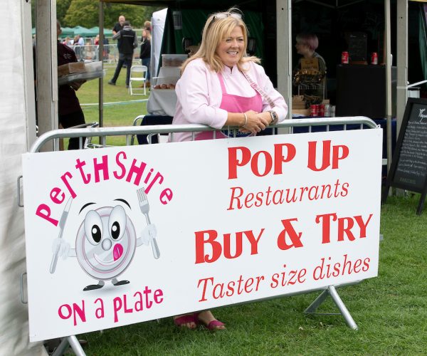 Perthshire on a Plate..04.08.18
Scottish Chef Jak ODonnell pictured at Perth Show where she spent the day doing cooking demonstrations, meeting local food and drink producers and chatting with the many visitors to Perth Show.
for further info please contact Maureen Young on 07778 779888
Picture by Graeme Hart. 
Copyright Perthshire Picture Agency
Tel: 01738 623350  Mobile: 07990 594431