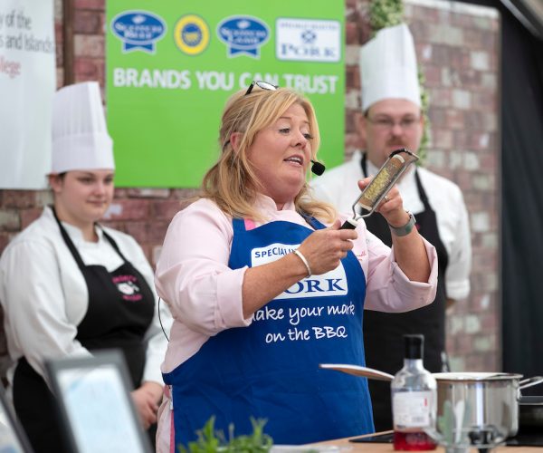 FREE TO USE PHOTOGRAPH.  Perthshire on a Plate..04.08.18
Scottish Chef Jak ODonnell pictured at Perth Show where she spent the day doing cooking demonstrations, meeting local food and drink producers and chatting with the many visitors to Perth Show.
for further info please contact Maureen Young on 07778 779888
Picture by Graeme Hart. 
Copyright Perthshire Picture Agency
Tel: 01738 623350  Mobile: 07990 594431