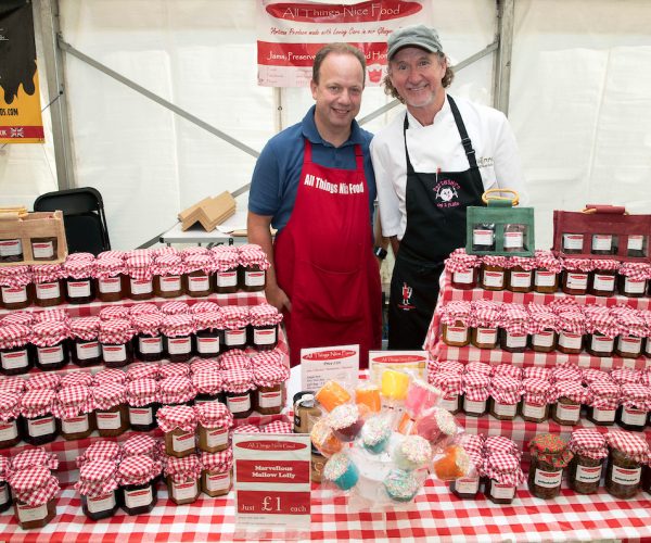 Perthshire on a Plate..03.08.18
Chef Paul Rankin with stall holders
for further info please contact Maureen Young on 07778 779888
Picture by Graeme Hart. 
Copyright Perthshire Picture Agency
Tel: 01738 623350  Mobile: 07990 594431