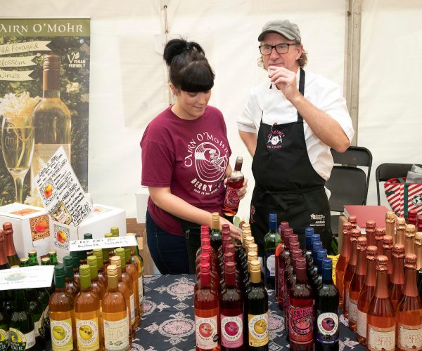 Perthshire on a Plate..03.08.18
Chef Paul Rankin with stall holders
for further info please contact Maureen Young on 07778 779888
Picture by Graeme Hart. 
Copyright Perthshire Picture Agency
Tel: 01738 623350  Mobile: 07990 594431