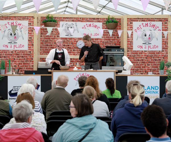 Perthshire on a Plate at Perth Show 2022
Chef Neil Mugg pictured during his cookery demonstration
Picture by Graeme Hart.
Copyright Perthshire Picture Agency
Tel: 01738 623350  Mobile: 07990 594431