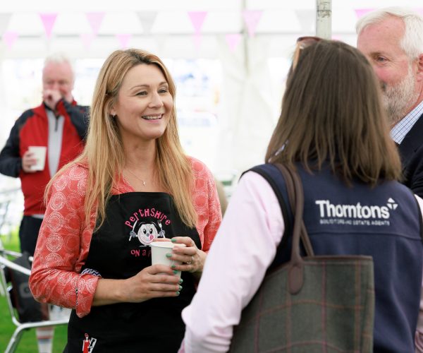 Perthshire on a Plate at Perth Show 2022
Sarah Rankine talks to guests
Picture by Graeme Hart.
Copyright Perthshire Picture Agency
Tel: 01738 623350  Mobile: 07990 594431