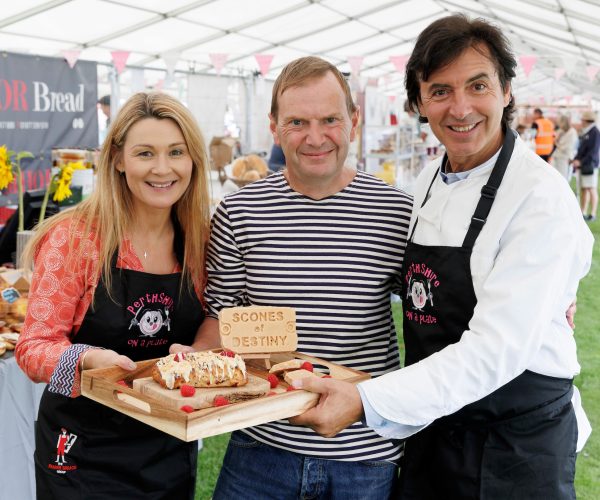 Perthshire on a Plate at Perth Show 2022
Sarah Rankine, John More and Jean Christophe Novelli at the opening of Perthshire on a Plate 2022
Picture by Graeme Hart.
Copyright Perthshire Picture Agency
Tel: 01738 623350  Mobile: 07990 594431